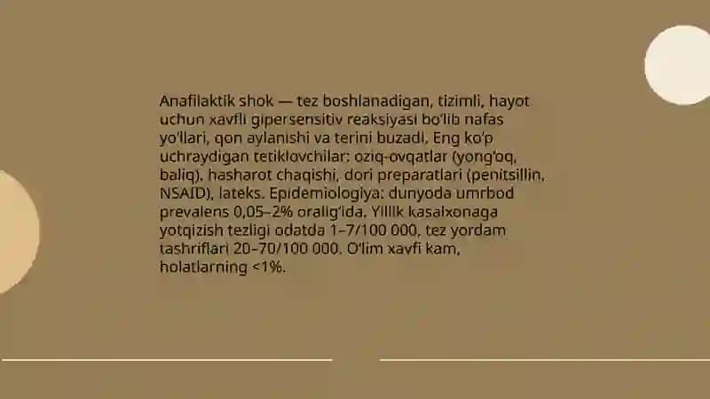Anafilaktik shok va uni davolash 3
