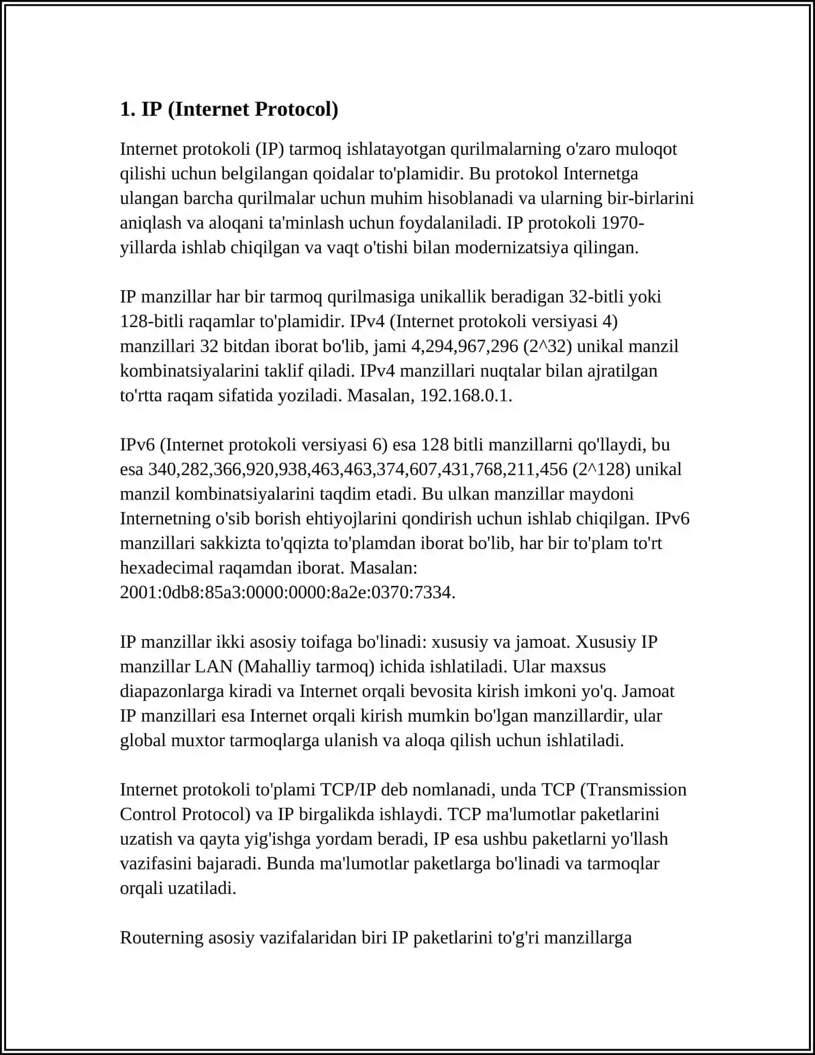 INTERNET PROTOKOLLARI 3