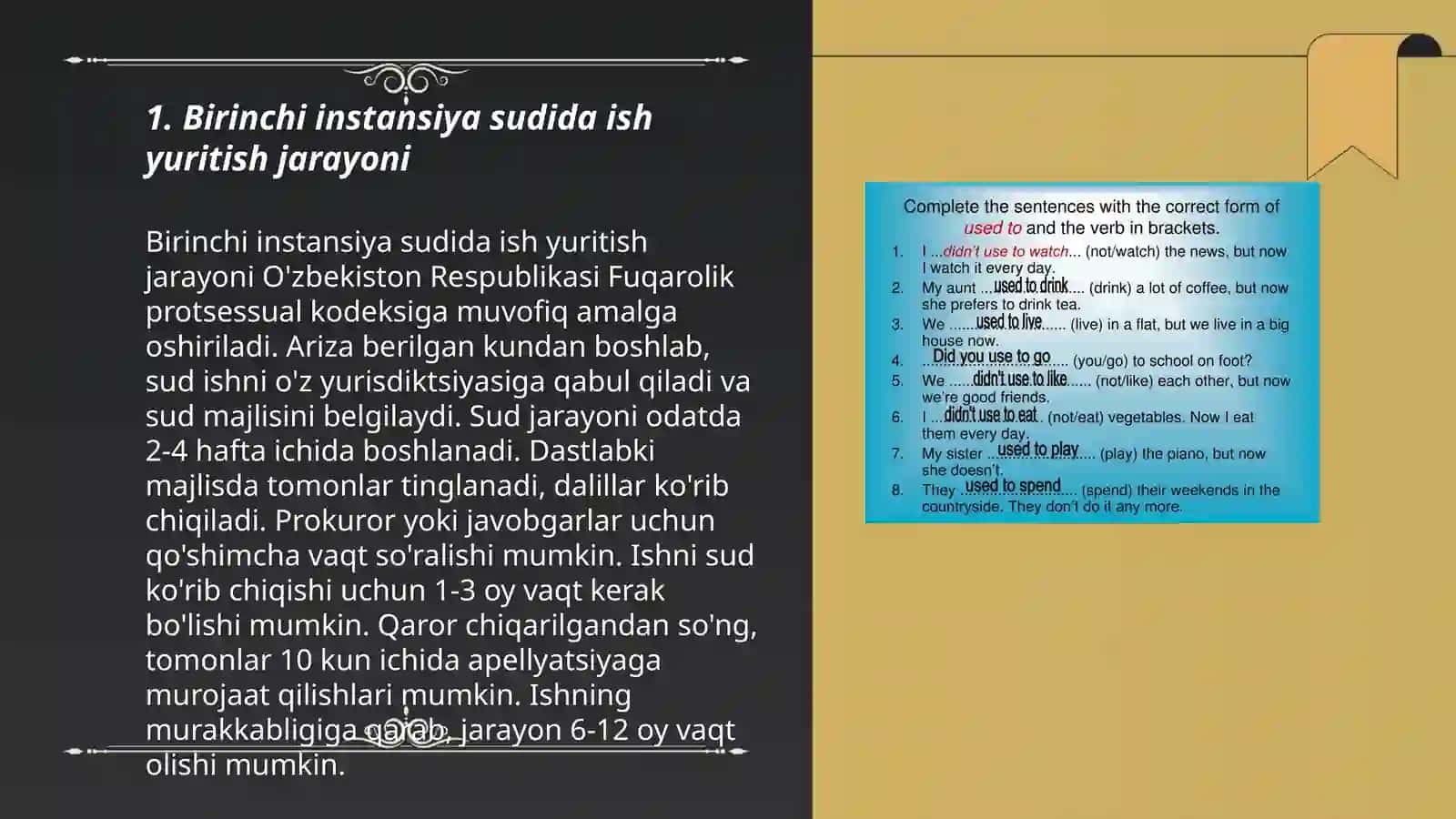 Birinchi Instansiya Sudida Ish Yuritish 3
