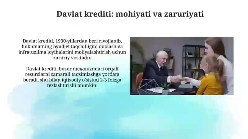 Davlat krediti: mohiyati va zaruriyati 3