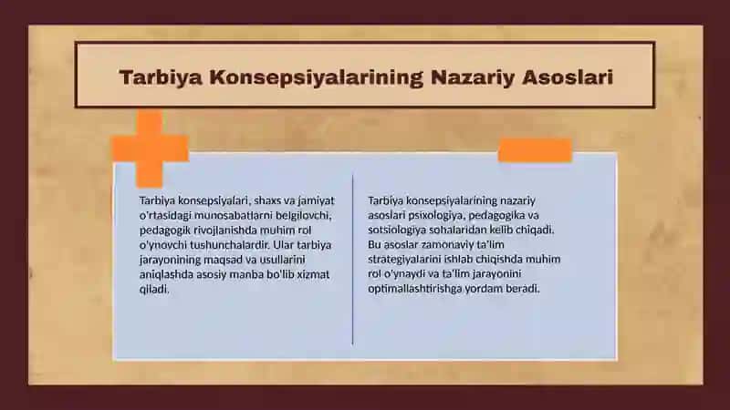 Tarbiya konsepsiyalarining tarbiyaviy jarayondagi ahamiyati 3