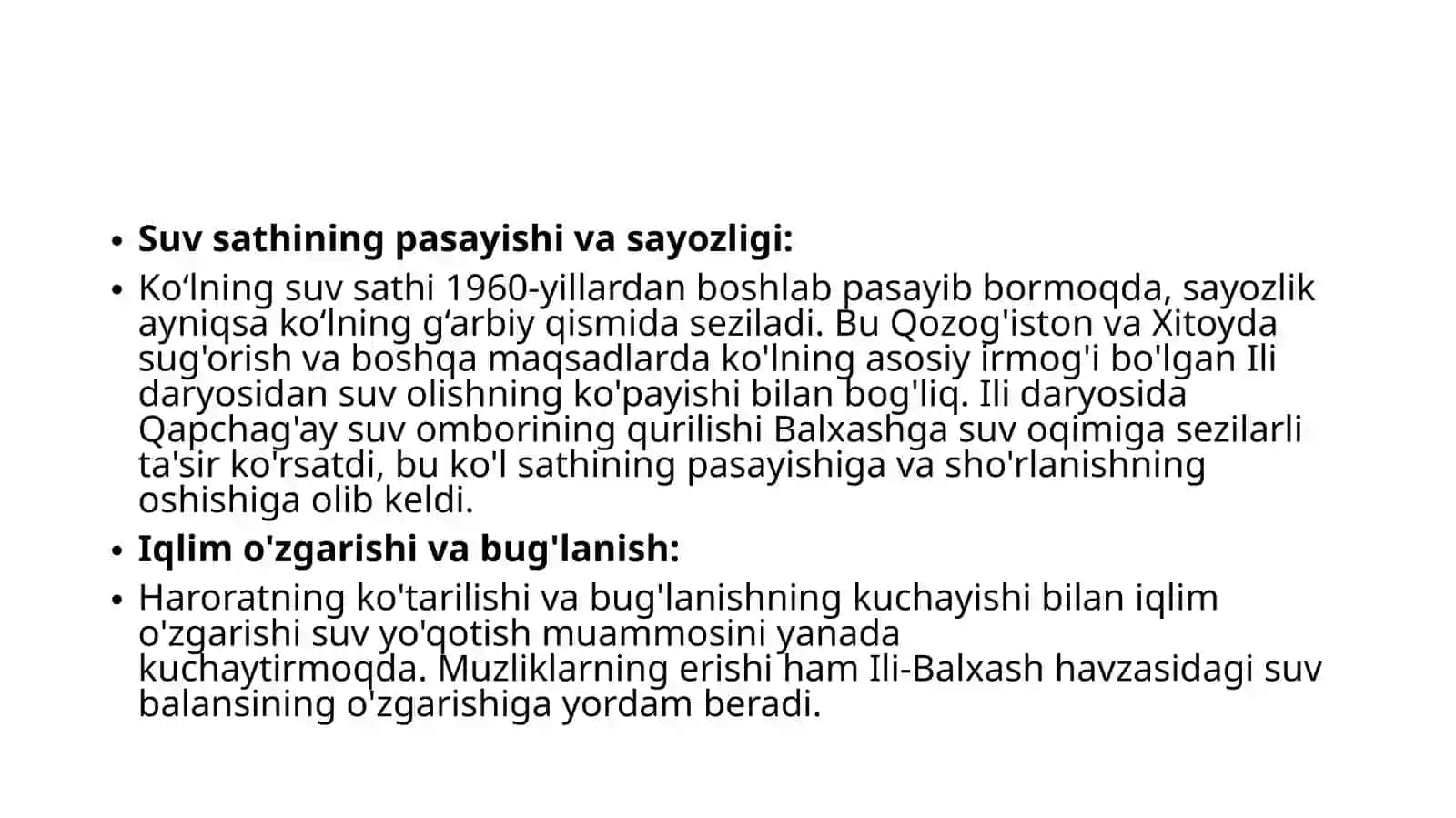 Balxash koʻli muammosi 3