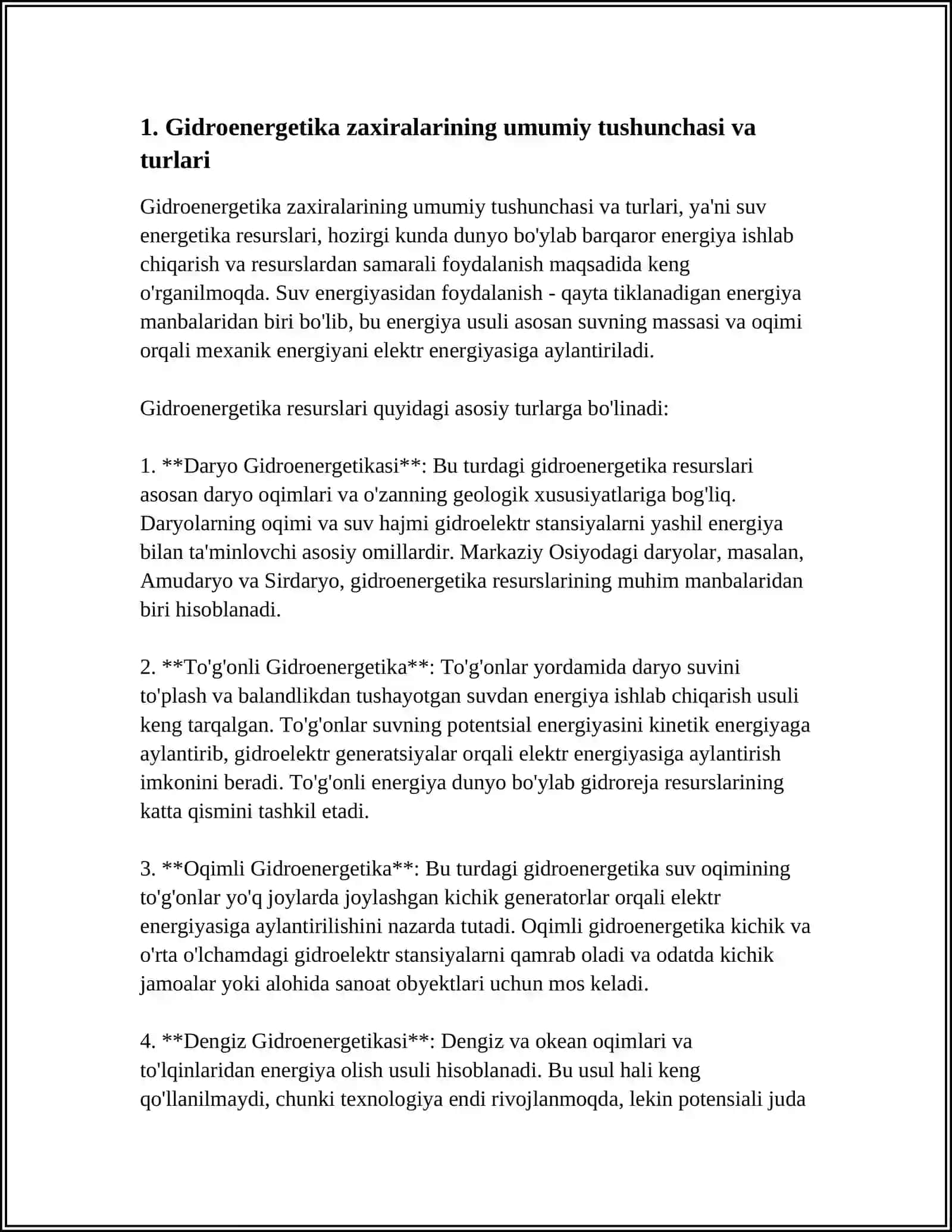 GIDROENERGETIKA ZAXIRALARI 3