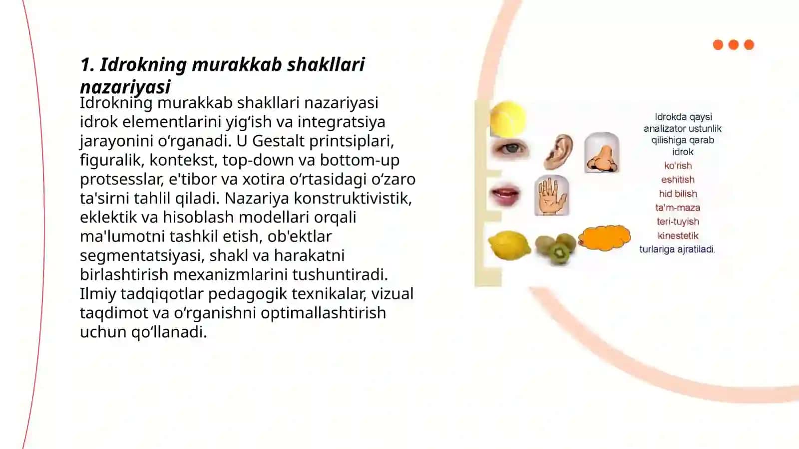 Idrokning murakkab shakllari va o'rganish metodlari 3