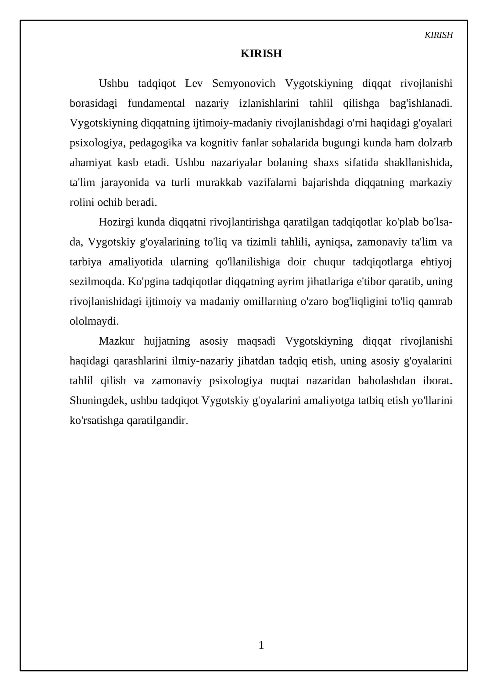 L.S.Vigotskiyning diqqat borasidagi izlanishlari 3