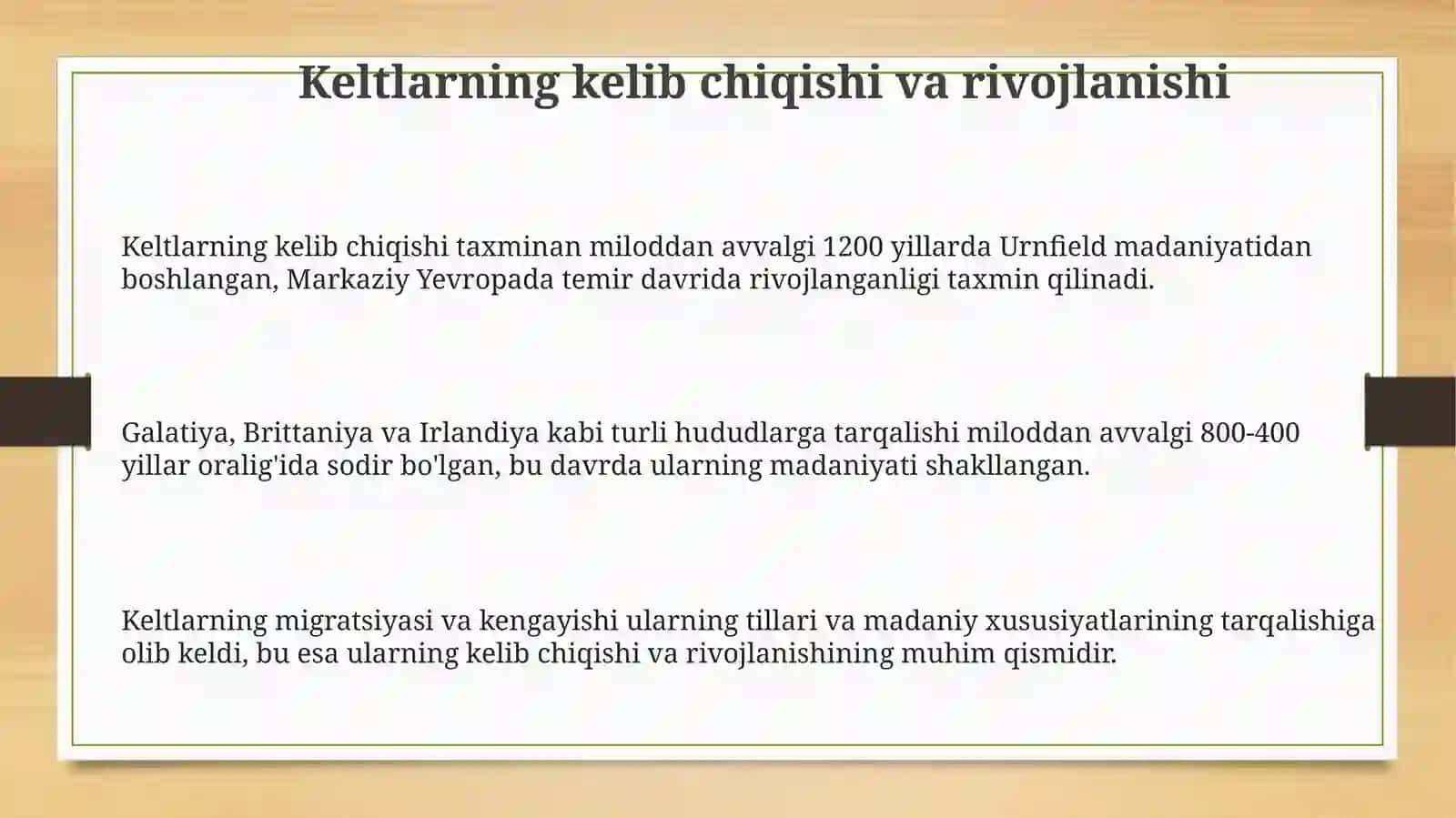 Keltxalqlar epik ijodi 3