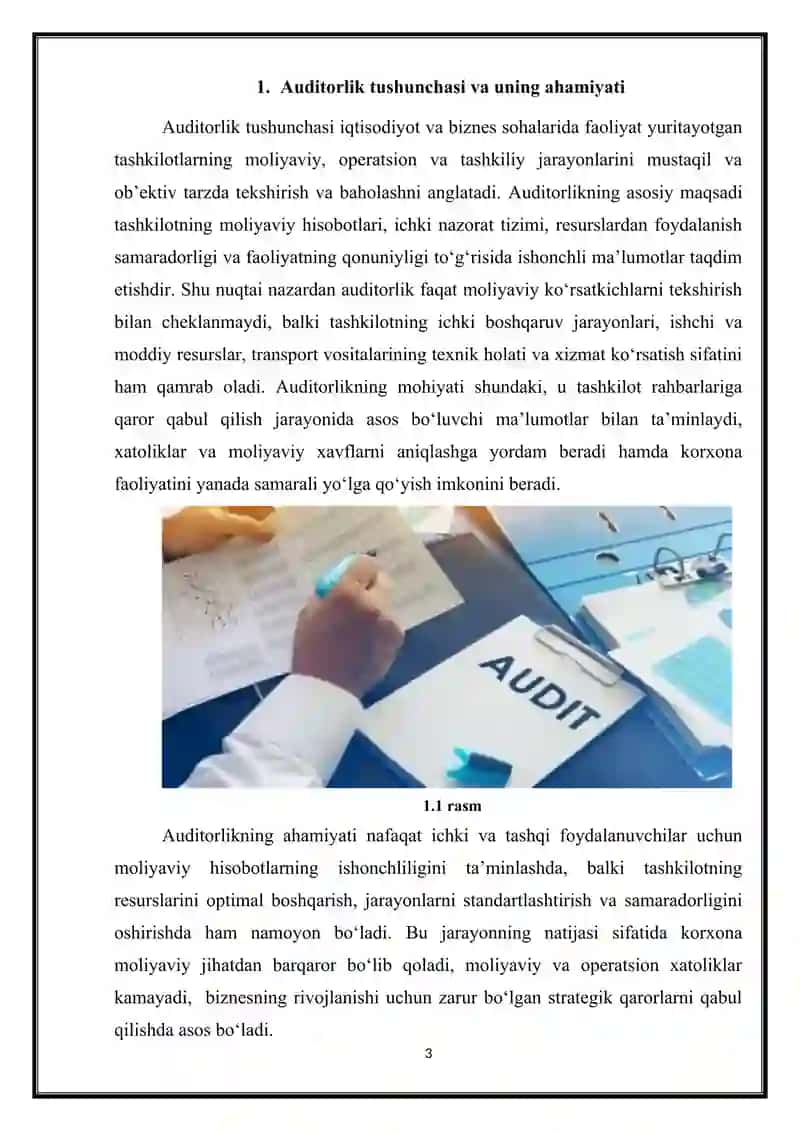 Avtomobil transportida auditorlik tekshiruvining turli shakllari 3