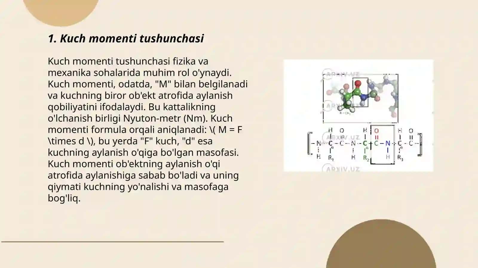 Kuch momenti tushunchasi 3