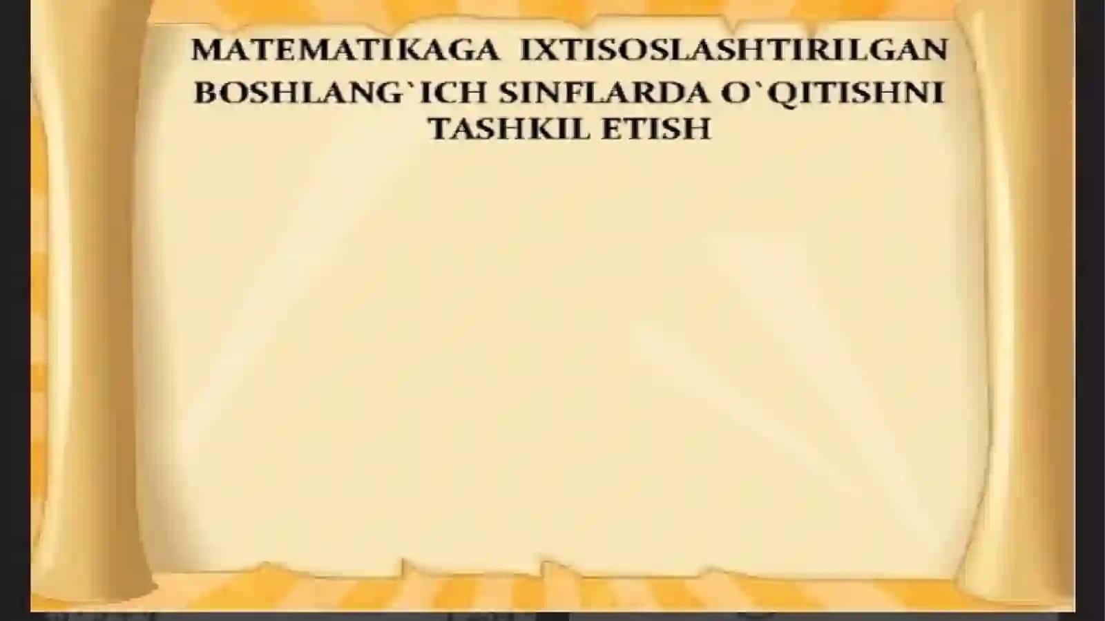 Fan:Matematika o’qitish metodikasi 3