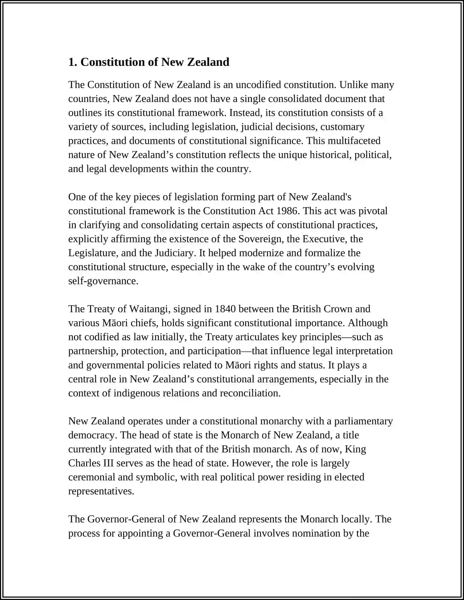 POLITICAL INSTITUTIONS OF NEW ZELAND 3