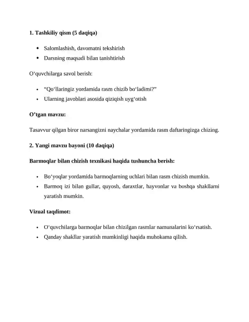 2-sinf Tasviriy san’at fanidan dars ishlanmasi 3
