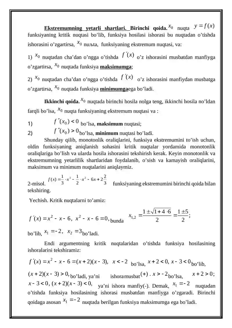 Funksiyaning monotonligi 3
