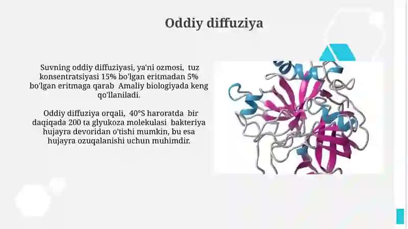 Hujayra ichi transport mexanizmlari: diffuziya va faol transport 3