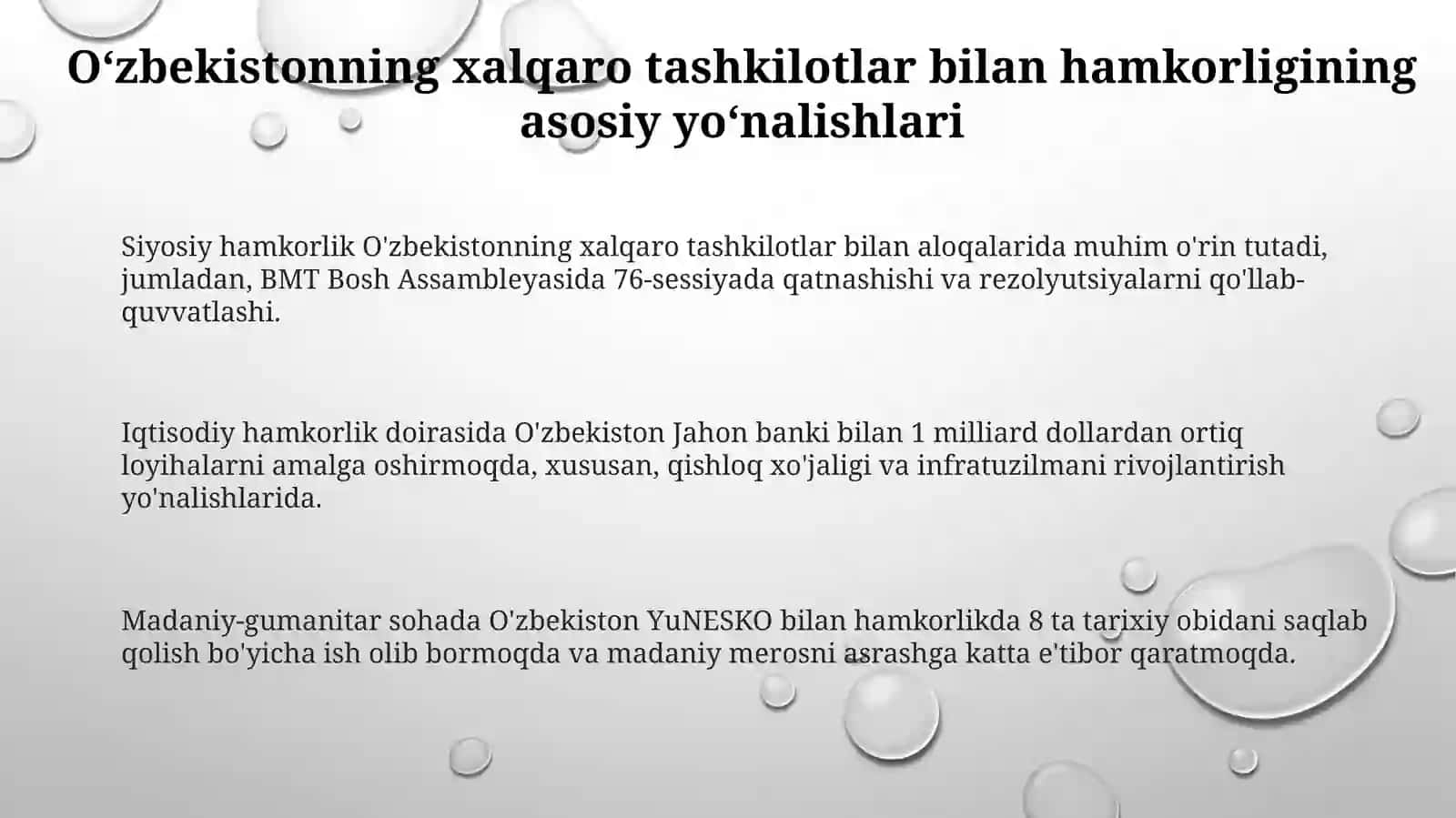 Xalqaro tashkilotlar bilan hamkorlik 3