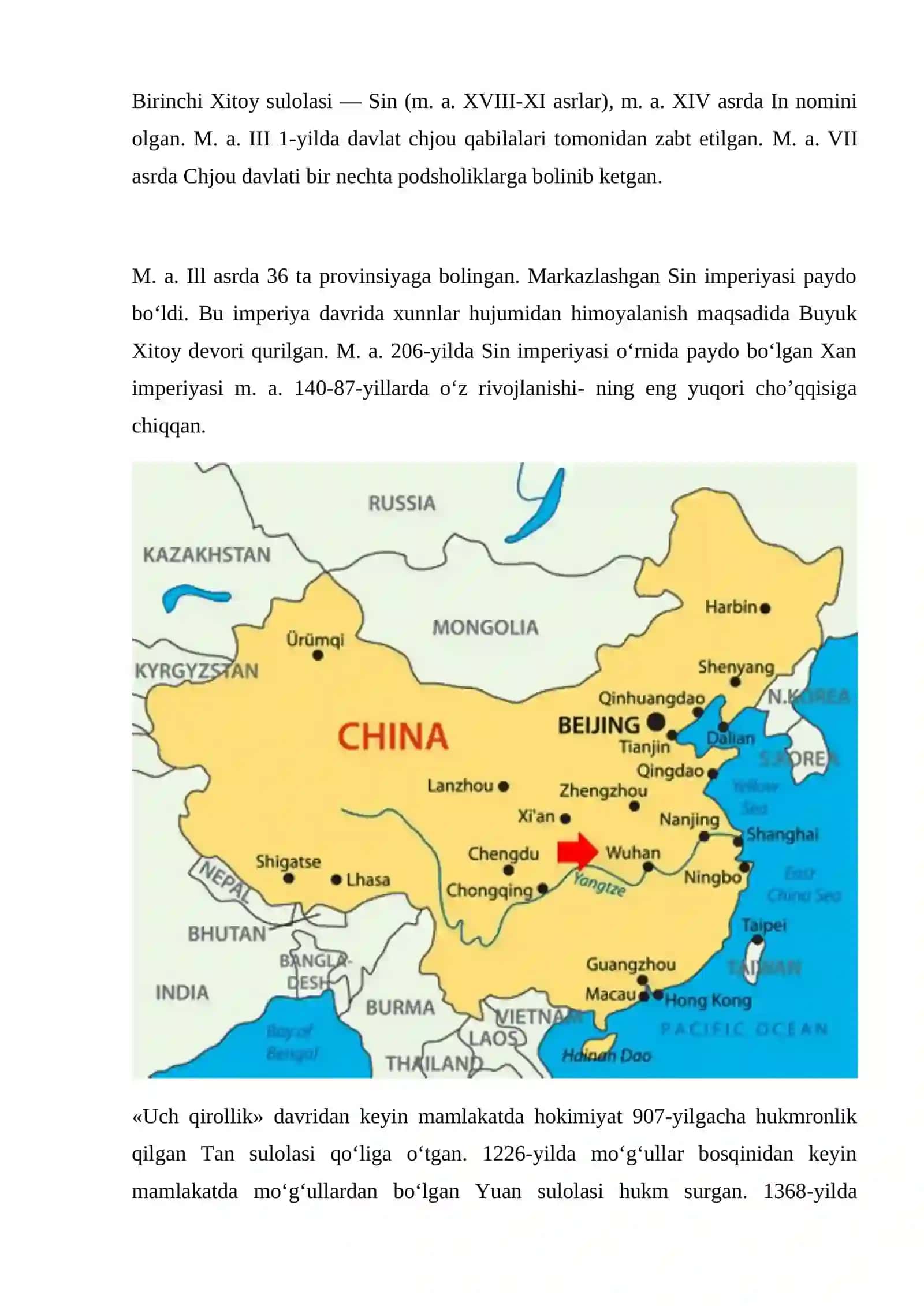 Xitoy tarixi fanidan REFERATI 3