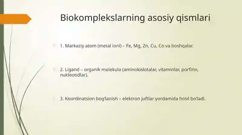 Biokompleks birikmalar 3