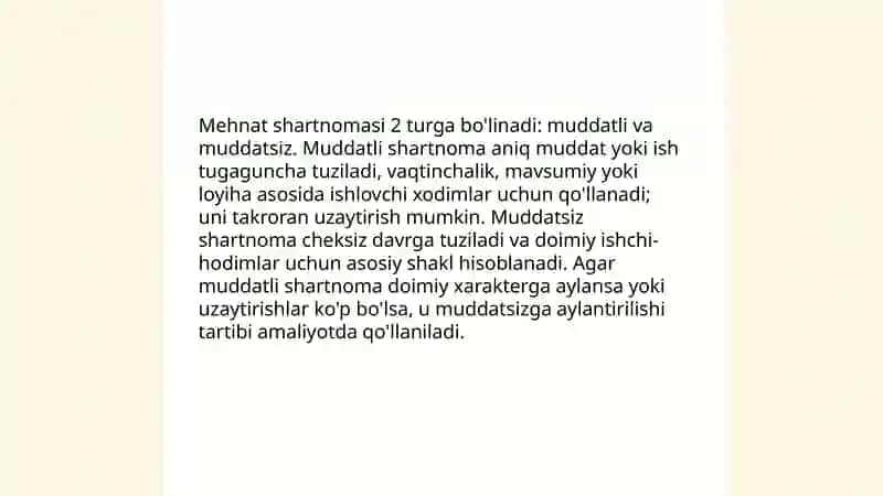 Mehnat shartnomasi 3