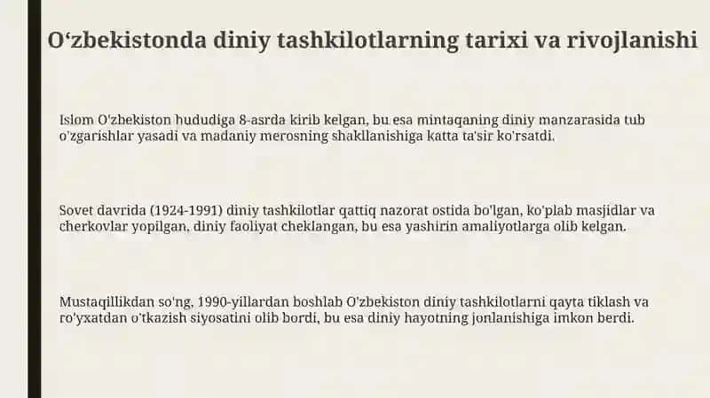 O'zbekistonda diniy tashkilotlar 3