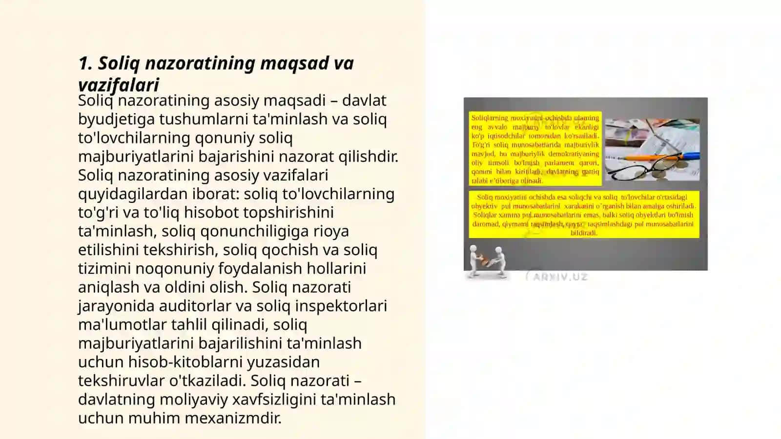 Soliq nazoratini tashkil etish va oʻtkazish tartibi 3