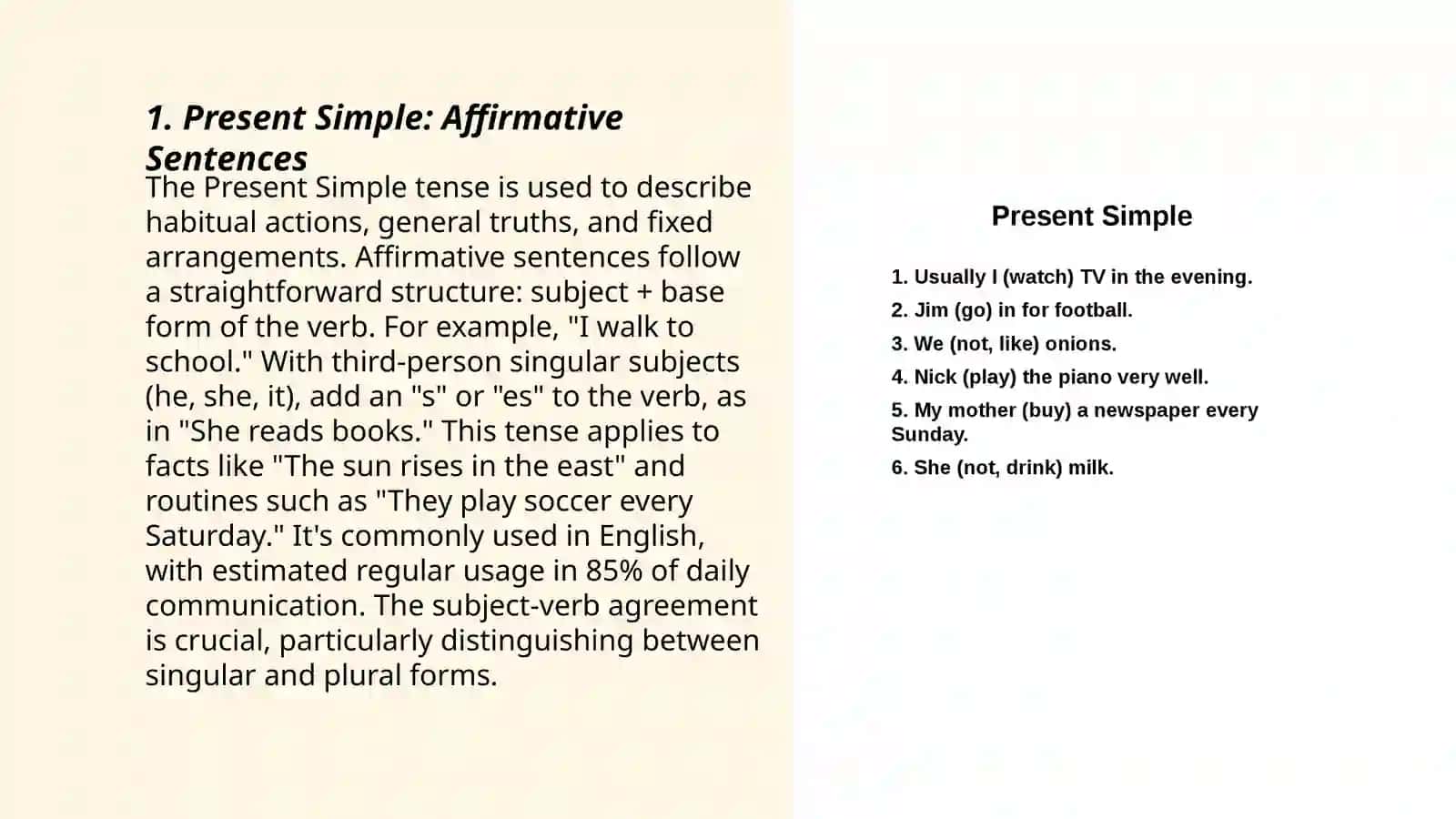 Present simple 3