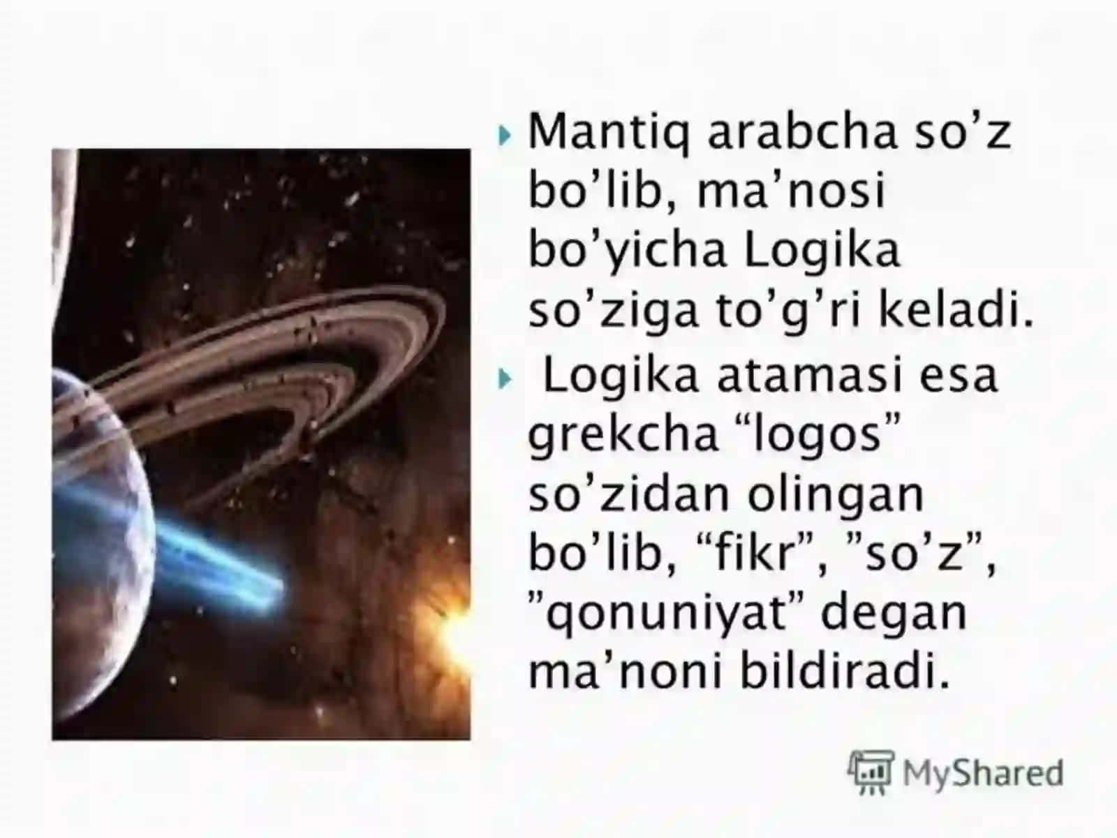 Bilish falsafasi( Mantiq) 3