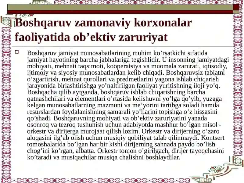 Boshqaruv vazifalari 3