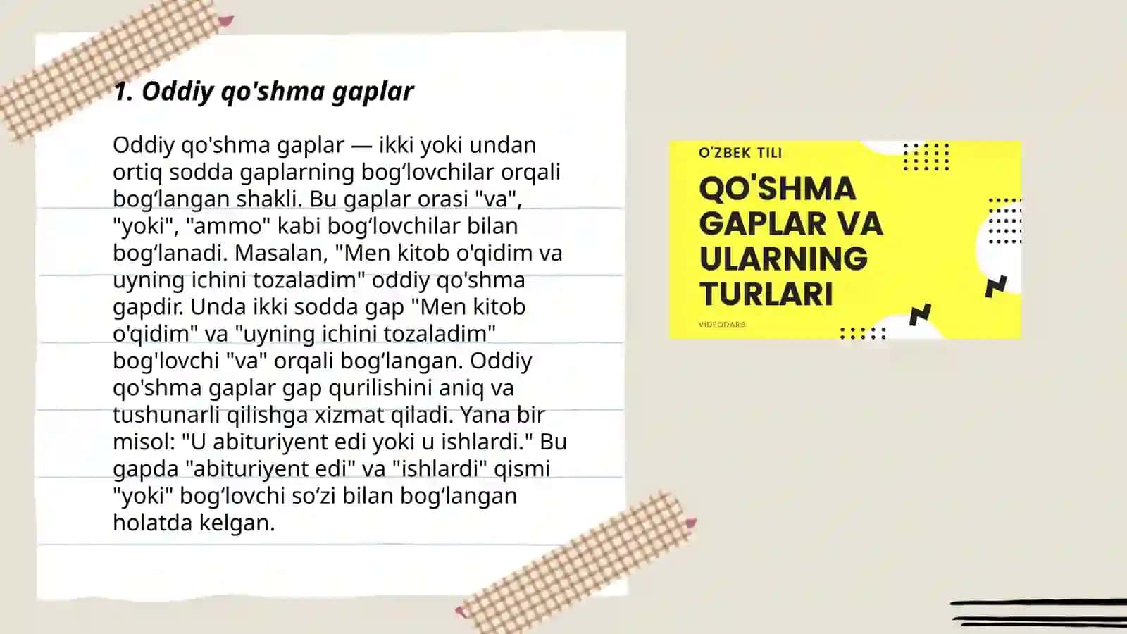 Qoʼshma gaplar turlari haqida maʼlumot 3