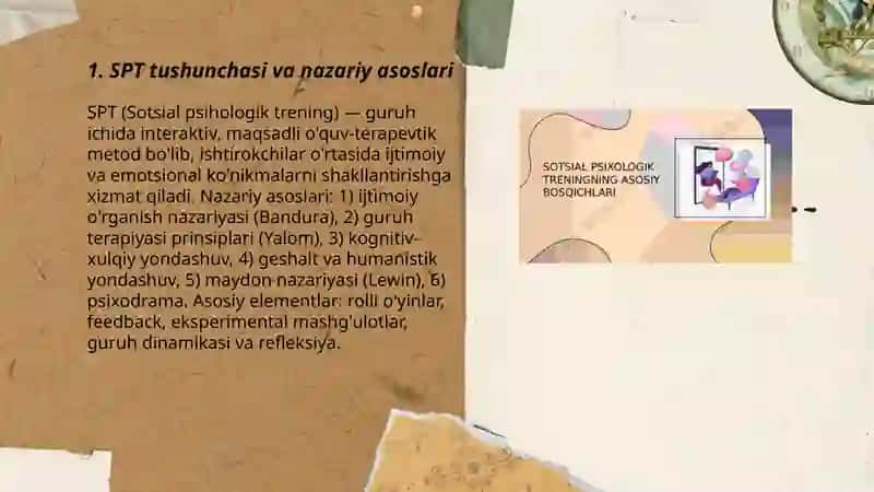 SPT ( Sotsial psixologik trening ) 3