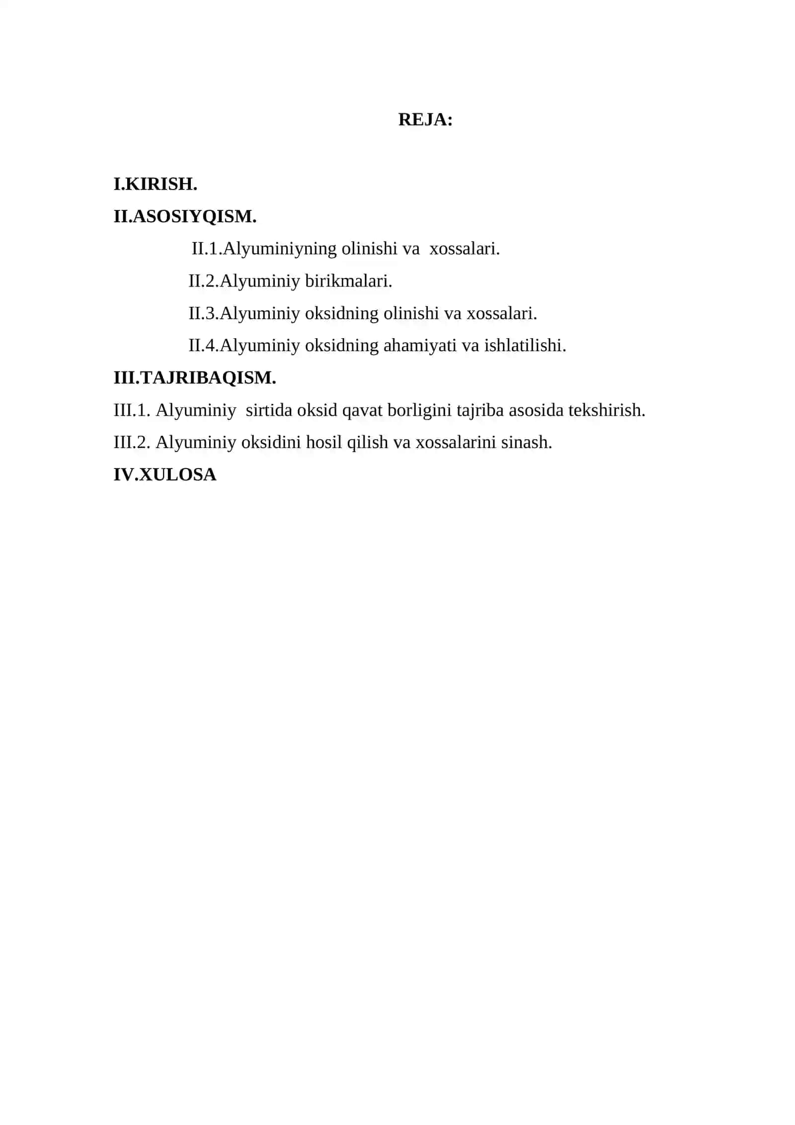 Alyuminiy oksidining olinishi va xossalari 3