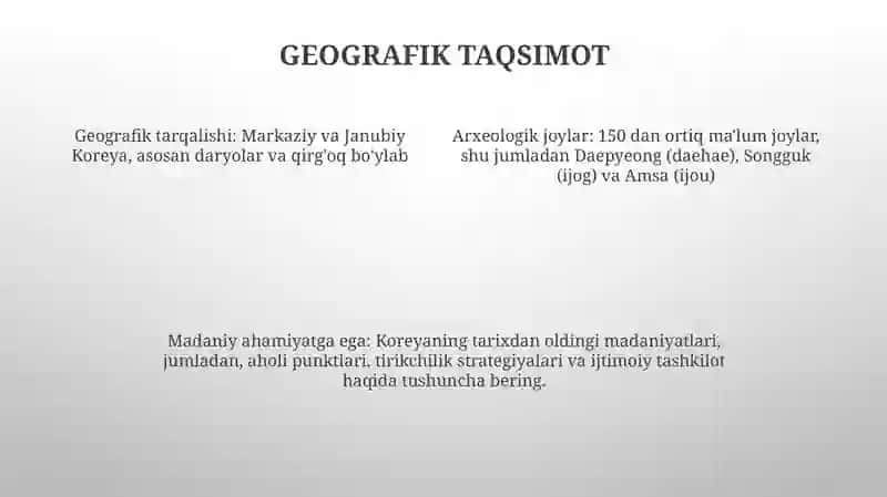 Koreyaning Arxeologik Manzilgohlari 3