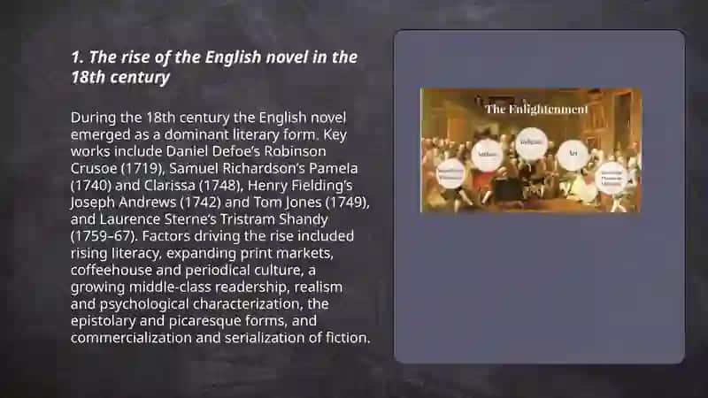 XVIII century English enlightenment literature 3