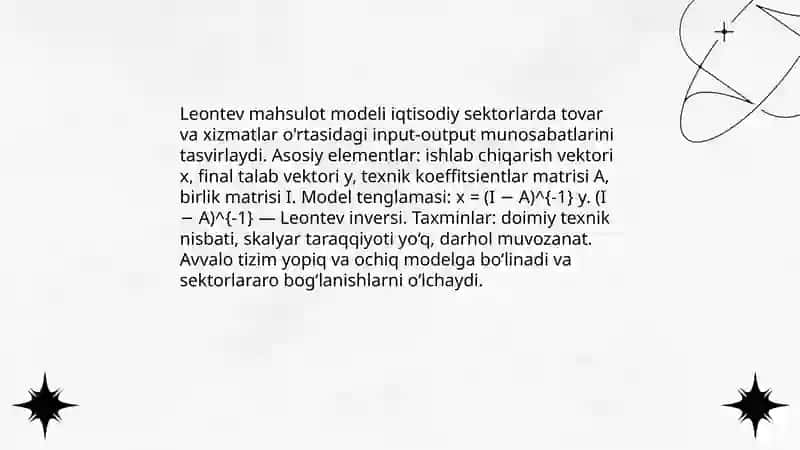 Leontevning mahsulot modeli 3