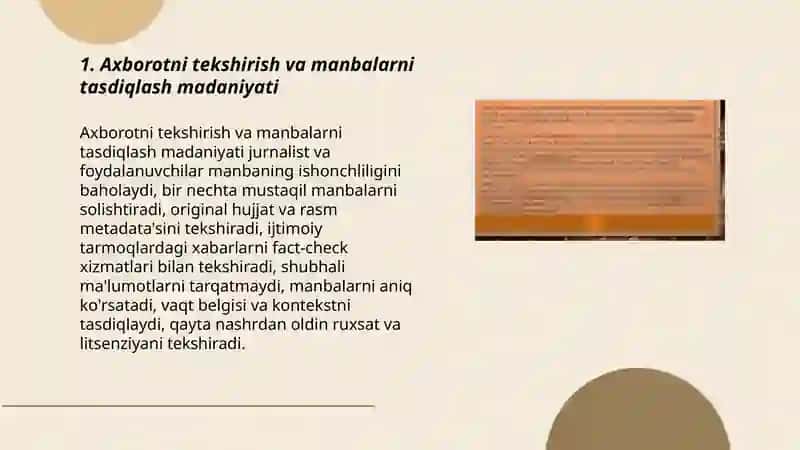 Media maydonda axborot tarqatish madaniyati 3