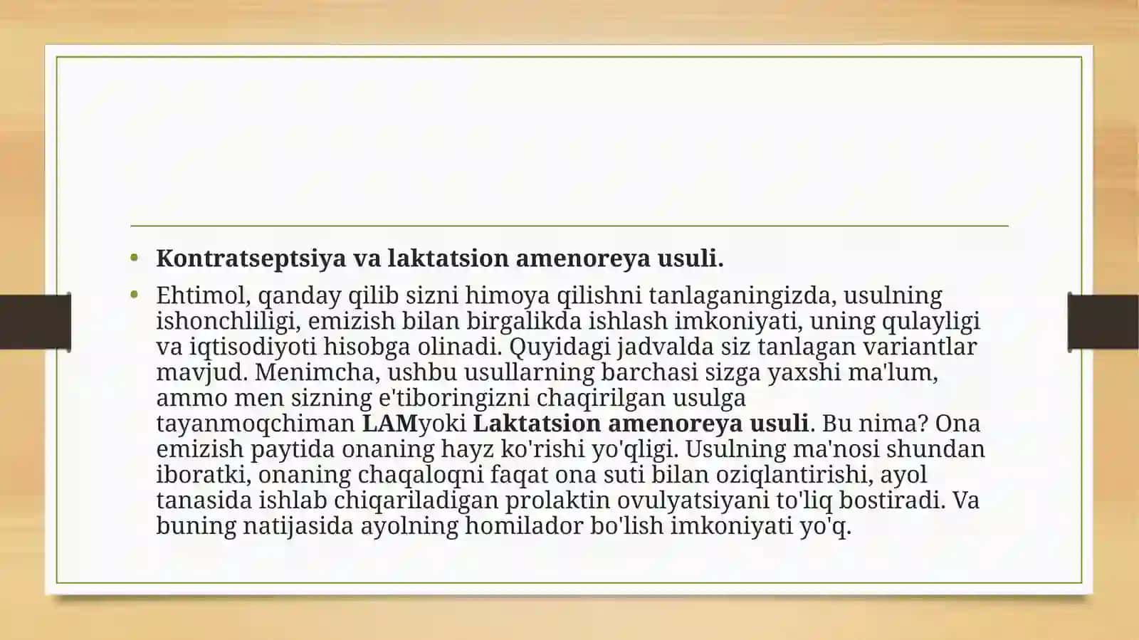 Laktatsion amenoreya 3