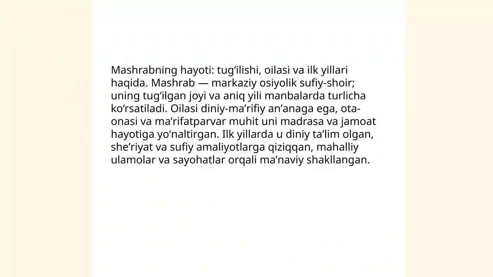 Mashrab hayoti va ijodi 3