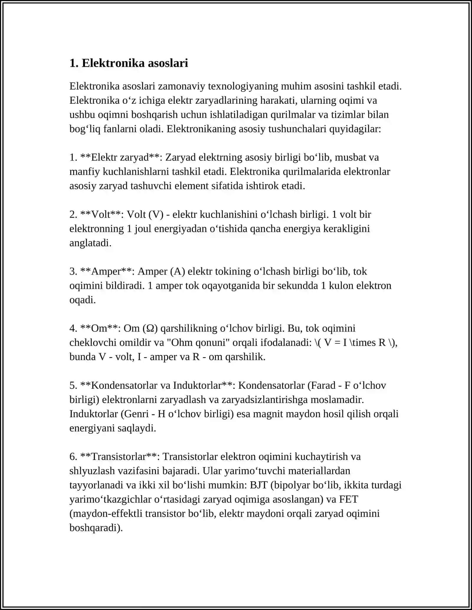 Elektronika asoslari 3