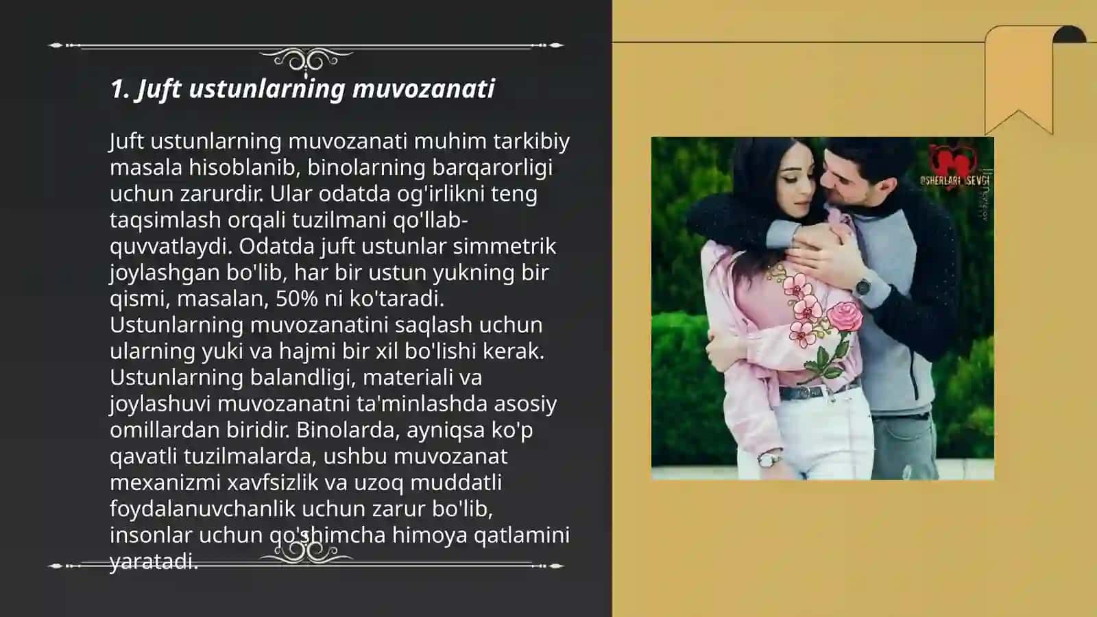 Juftlarning muvozanat shartlari asosida yechiladigan masalalar 3