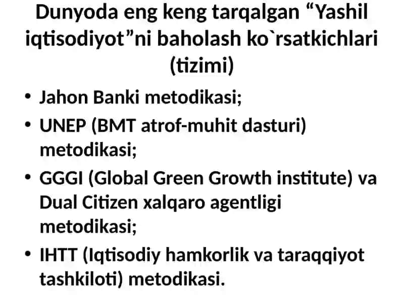 Yashil iqtisodiyot 3