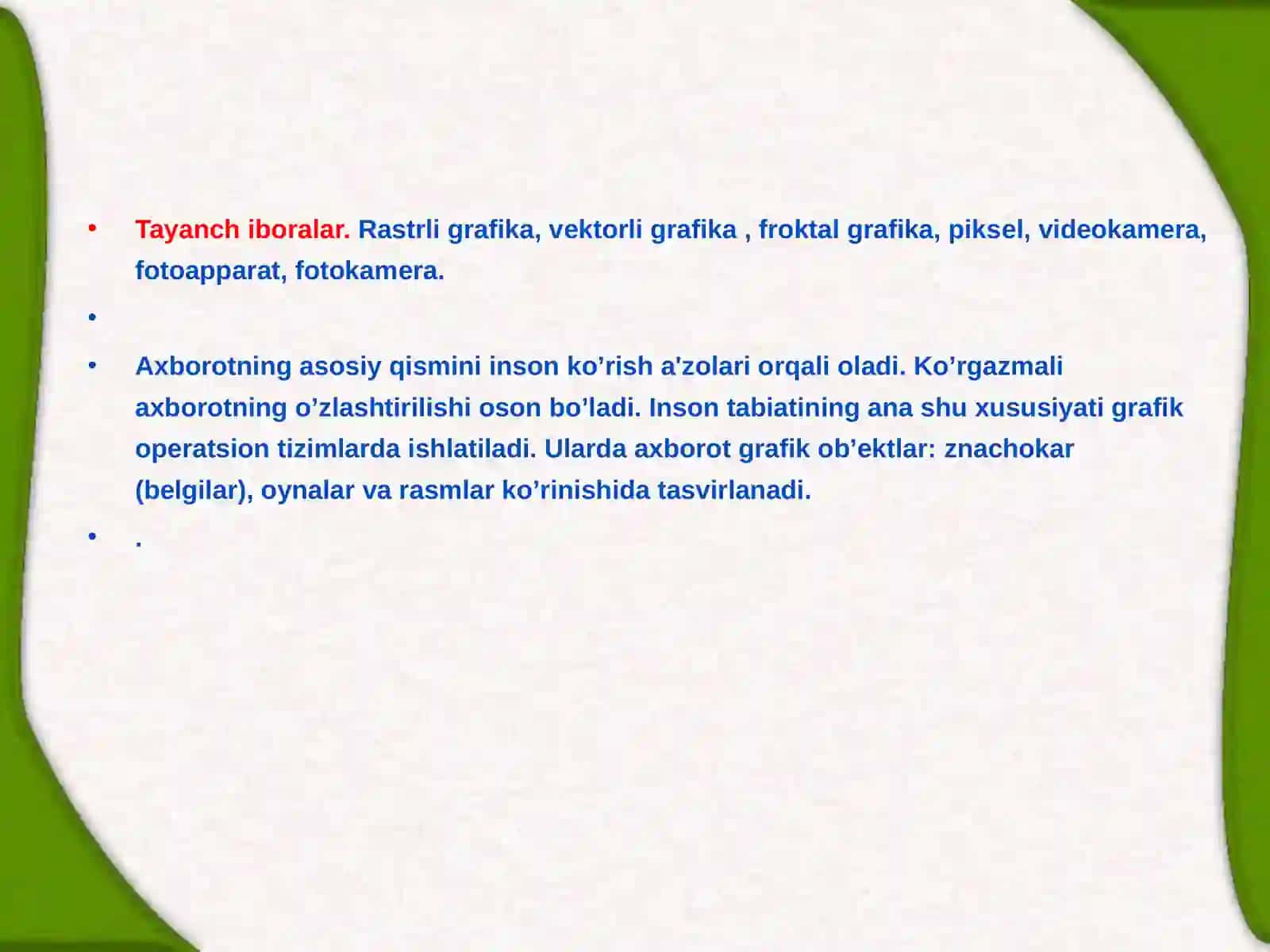 Grafik muharrirlar yordamida tasvirlar yaratish va ularni tahrirlash 3