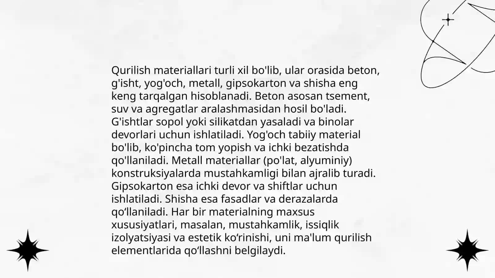 Qurilish mayeriallari va ularning ekologik ta’siri 3