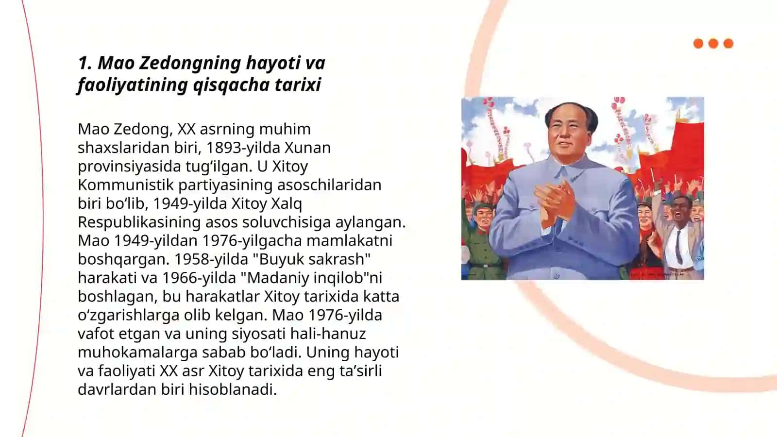 Maozedong Xitoy tarixidagi o'rni 3