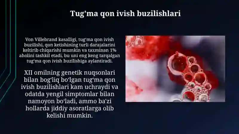 Tug'ma qon ivish buzilishlari 3