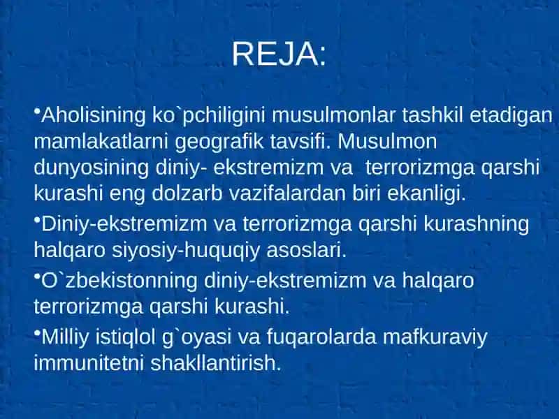 Diniy-ekstremizm va terrorizmga qarshi kurash 3