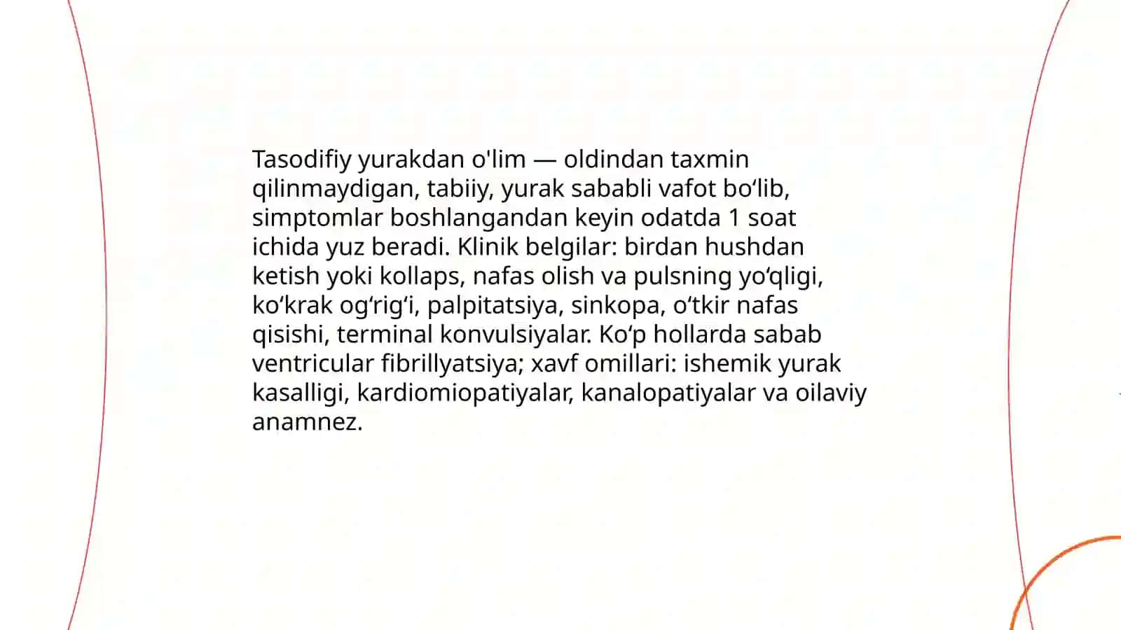 Tasodifiy yurakdan o'lim sindromi 3