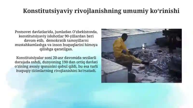 Konstitutsiyada jahon konstitutsiyaviy rivojlanish tajribalalari 3