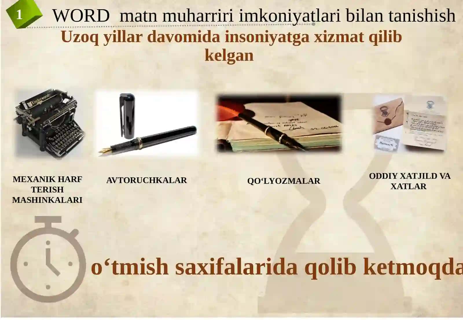 Zamonaviy matn muharrirlari WORD 3