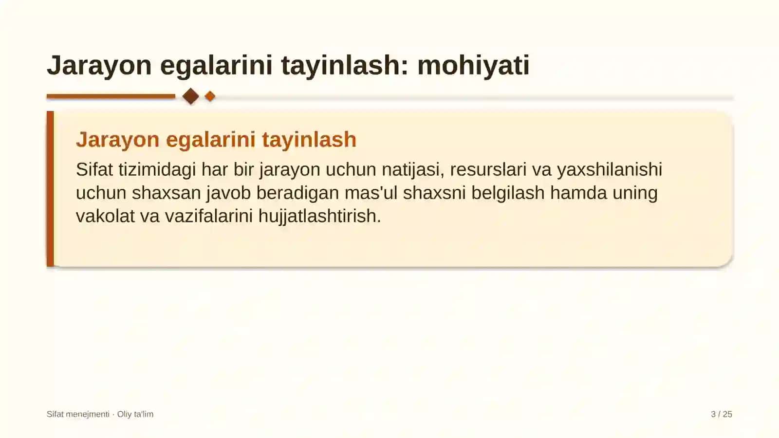 Madaniy-tarixiy turizmda jarayonlar egalarini tayinlash 3