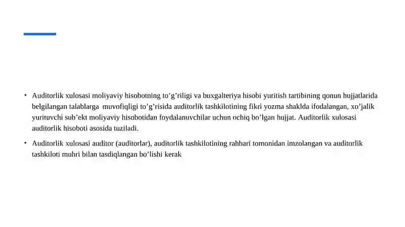Auditorlik xulosasi 3