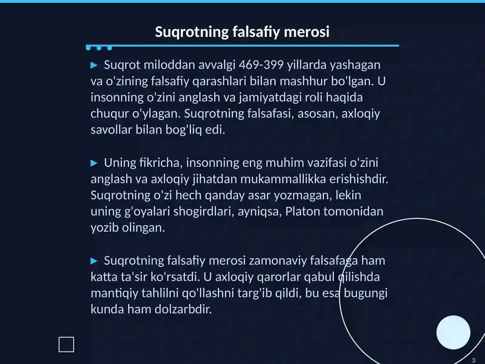 Suqrotning jamiyat va inson ôzaro munosabatlari 3