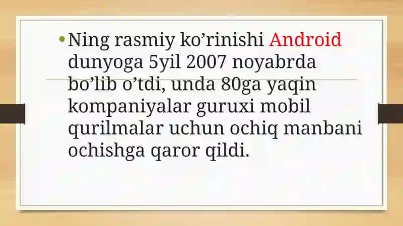 Android mobil operatsion tizimi 3